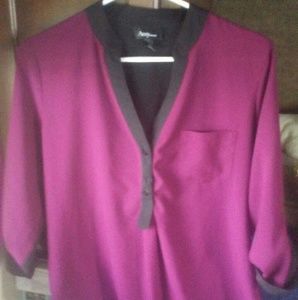 Sheer Tuxedo Black and Burgandy